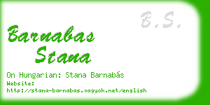 barnabas stana business card